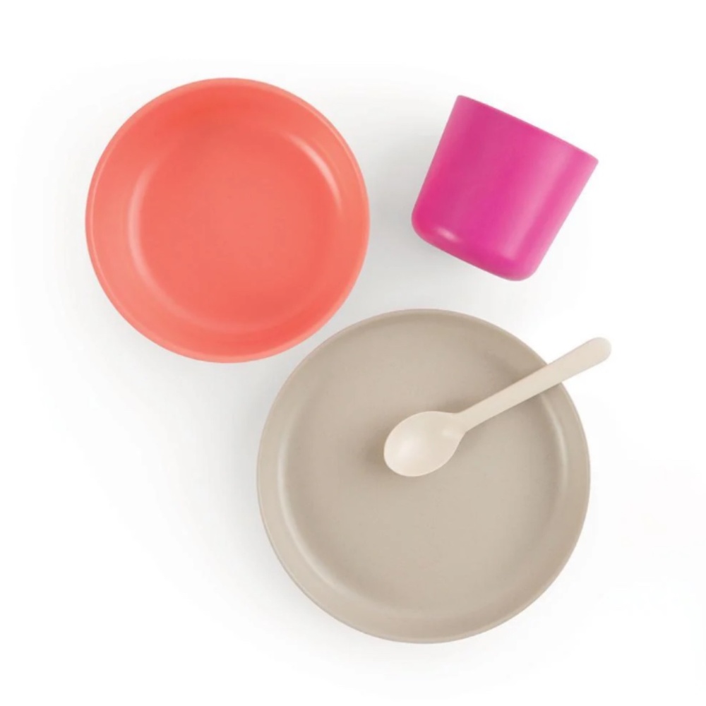 Ekobo 4-piece Kids dinner set in gift box, BPA-free, dishwasher safe
